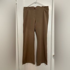 Betabrand classic boot-cut dress/yoga pant in Khaki twill